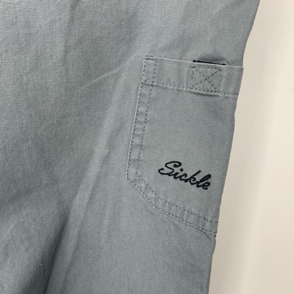 Sickle Gray Drawstring Wide Leg Utility Pants Sz S - Picture 7 of 7